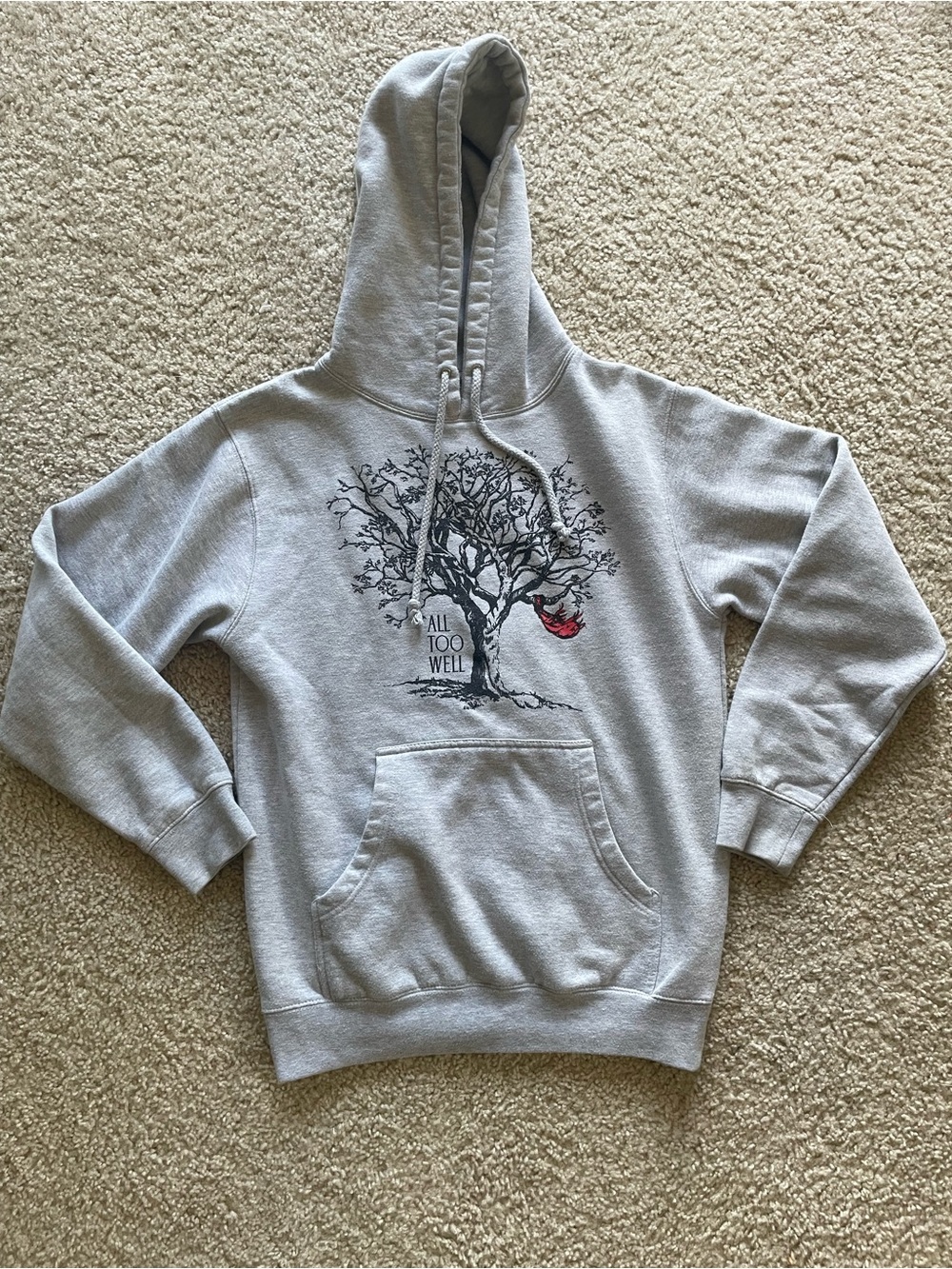 Taylor Swift Light Gray 'All Too Well' Tree Hoodie